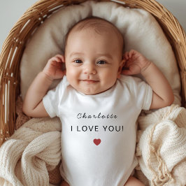 Modern Personalized Valentine Baby Bodysuit ベビーボディスーツ
