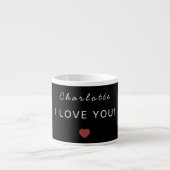 Modern Personalized Valentine Espresso Mug エスプレッソカップ (正面)