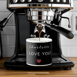 Modern Personalized Valentine Espresso Mug エスプレッソカップ