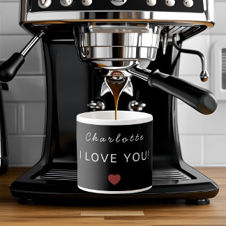 Modern Personalized Valentine Espresso Mug エスプレッソカップ