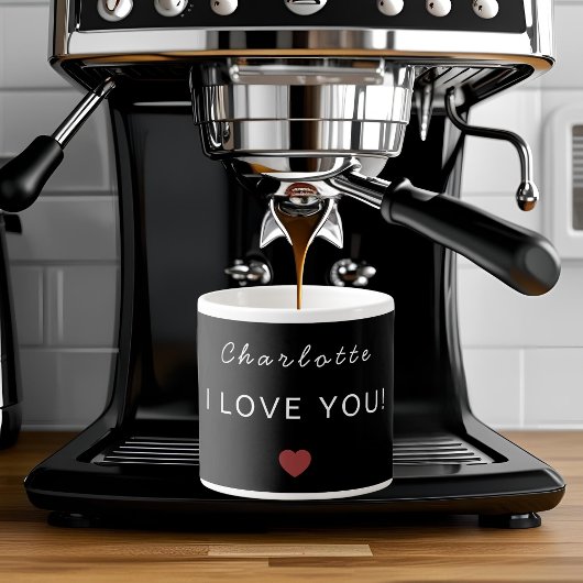 Modern Personalized Valentine Espresso Mug エスプレッソカップ