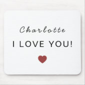 Modern Personalized Valentine Mouse Pad マウスパッド (正面)