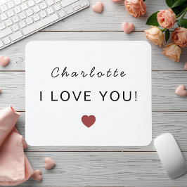 Modern Personalized Valentine Mouse Pad マウスパッド