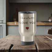 Modern Personalized Valentine Travel Mug トラベルマグ