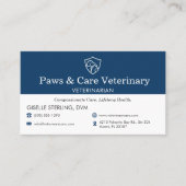 Modern Pet Appointment Reminder Veterinarian 予約カード (正面)