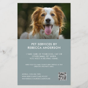 Modern Pet Care Sitting Service Photo Business チラシ