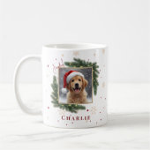 Modern Pet Christmas – Personalized Holiday Gift コーヒーマグカップ (左)