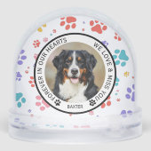 Modern Pet Dog Paw Print Memorial  (裏面)