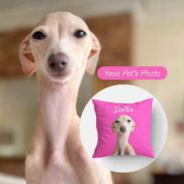 Modern Pet Photo + Name | Dog Dad Cat Mom Gift  クッション