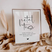 Modern Petal Toss Sign For Wedding ポスター