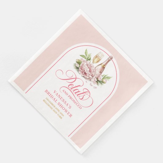 Modern Petals and Prosecco Gold Arched Napkin Set (コーナー)