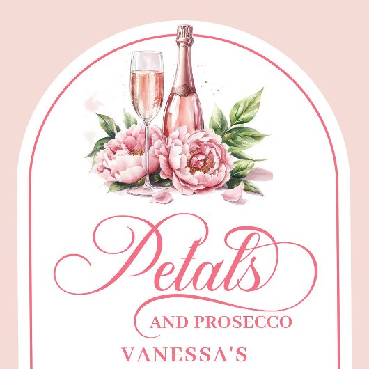 Modern Petals and Prosecco Gold Arched Napkin Set