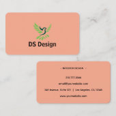 Modern Phoenix Logo Business Card 名刺 (正面/裏面)