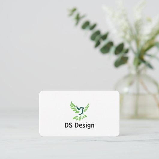 Modern Phoenix Logo Business Card 名刺 (スタンド正面)
