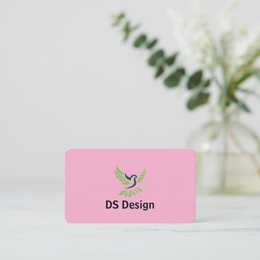 Modern Phoenix Logo Business Card 名刺 (スタンド正面)