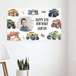 Modern Photo | キッズ モンスタートラック 誕生日パーティー 横断幕