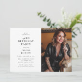 Modern Photo 40th Birthday Party 招待状 (スタンド正面)