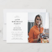 Modern Photo 50th Birthday Party 招待状 (正面)