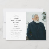 Modern Photo 70th Birthday Party 招待状 (正面)