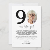 Modern Photo 90th Birthday サンキューカード (正面)