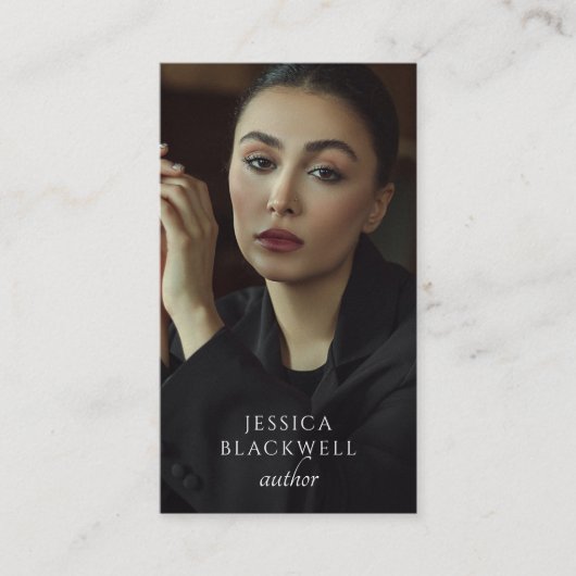 Modern Photo Author Writer Business Card 名刺 (正面)