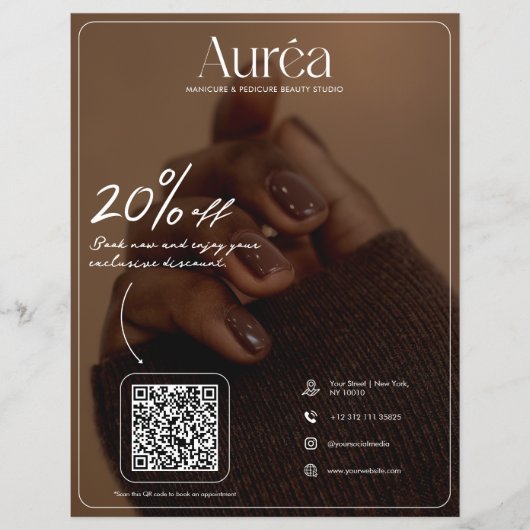 Modern Photo Beauty Salon Flyer チラシ (正面)