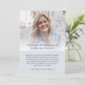 Modern Photo Bereavement Sympathy Funeral Memorial サンキューカード (スタンド正面)