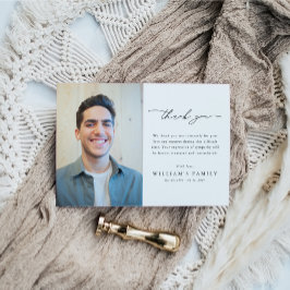 Modern Photo Bereavement Sympathy Funeral Memorial サンキューカード