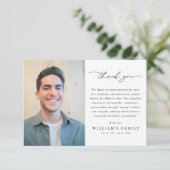 Modern Photo Bereavement Sympathy Funeral Memorial サンキューカード (スタンド正面)