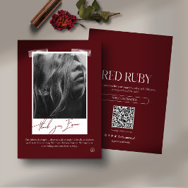 Modern Photo Business Thank You Card サンキューカード