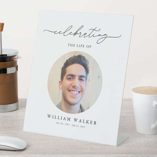 Modern Photo Celebration Of Life 台座サイン (インサイチュ)