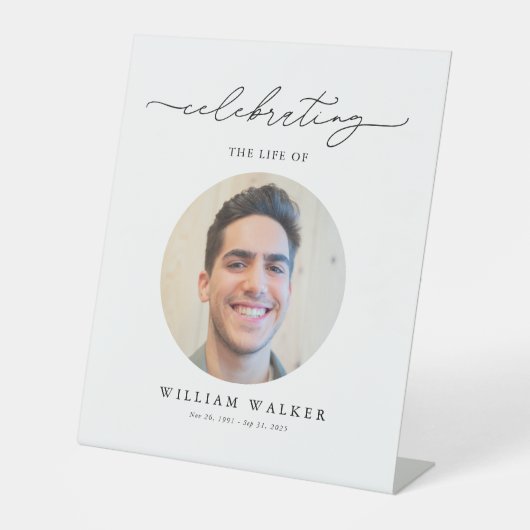 Modern Photo Celebration Of Life 台座サイン (正面)