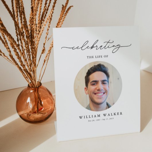 Modern Photo Celebration Of Life 台座サイン