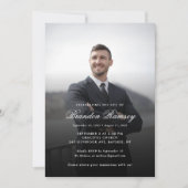 Modern Photo Celebration of Life Funeral Memorial 招待状 (正面)