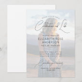 Modern Photo Celebration of Life Invitation 招待状 (正面/裏面)