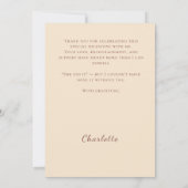 Modern photo champagne Graduation She did it サンキューカード (裏面)