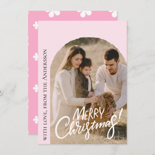 Modern Photo Christmas シーズンカード (正面/裏面)