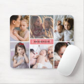 Modern Photo Collage Family Name マウスパッド (マウス)