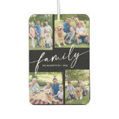 Modern Photo Collage Family Script Custom カーエアーフレッシュナー (正面)