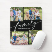 Modern Photo Collage Family Script Keepsake マウスパッド (マウス)