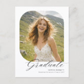 Modern Photo Collage Graduation Party Invitation ポストカード (正面)