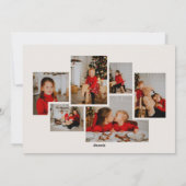 Modern Photo Collage Merriest Christmas Collage シーズンカード (裏面)
