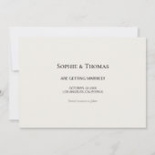 Modern Photo Collage Neutral Beige Save the Date (裏面)