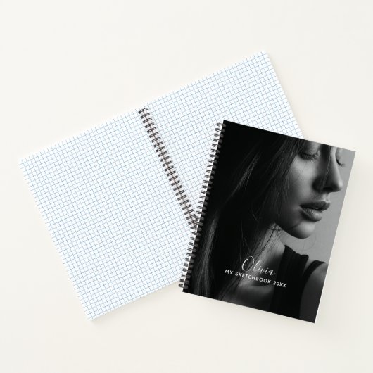 Modern Photo Collage Personalized Sketchbook  ノートブック (内部)