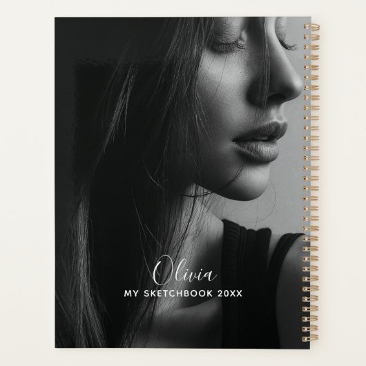 Modern Photo Collage Personalized Sketchbook プランナー手帳 (裏面)