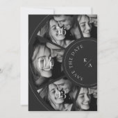 Modern Photo Collage QR Code Wedding Save the Date セーブザデート (正面)