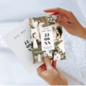 Modern Photo Collage Save the Date Wedding 招待状