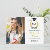 Modern Photo College Graduation Announcement 招待状 (スタンド正面)