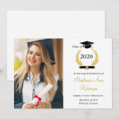 Modern Photo College Graduation Announcement 招待状 (正面/裏面)