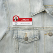 Modern Photo Company Logo Red Magnetic 名札 (インサイチュ)